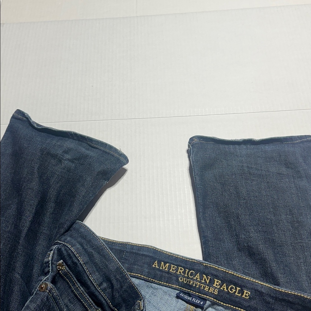 American Eagle original straight extreme flex 4 distressed Blue Jeans 32x32 - Picture 13 of 13